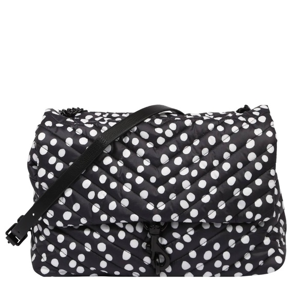 Rebecca Minkoff Edie Nylon Shoulder Bag - Polka Dot - Picture 1 of 9